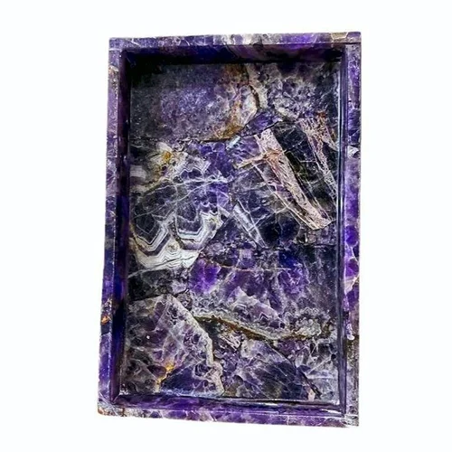 Amethyst Stone Serving Tray