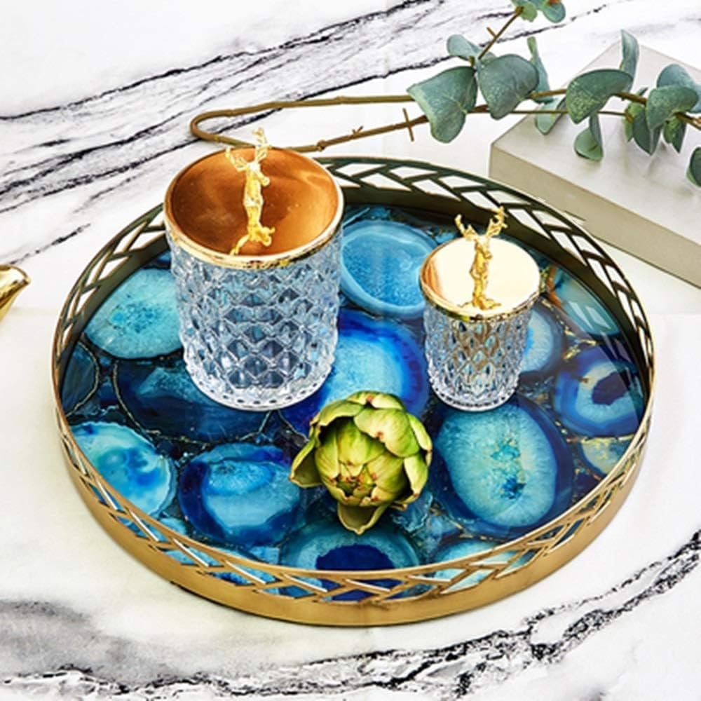 Blue Agate Serving Tray