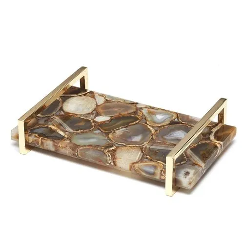 Grey Agate Serving Tray