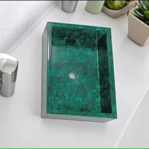 Malachite Gemstone Wash Basin